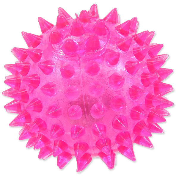 Dog Fantasy hračka míč LED růžový 6 cm