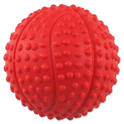 Dog Fantasy hračka basketbal pískací s bodlinami mix barev 5,5 cm