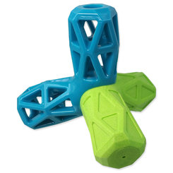 Dog Fantasy hračka geometrická pískací modro-zelená 12,9×1,2×10,2 cm