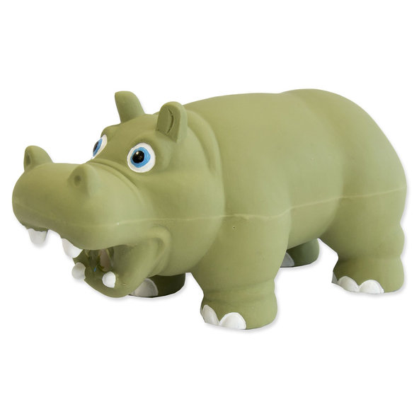 Dog Fantasy latexová hračka hroch se zvukem 17 cm