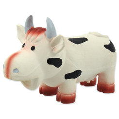 Dog Fantasy latexová hračka kráva se zvukem 18 cm