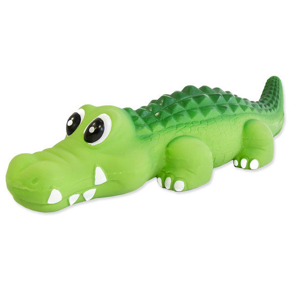 Dog Fantasy latexová hračka krokodýl se zvukem 21 cm