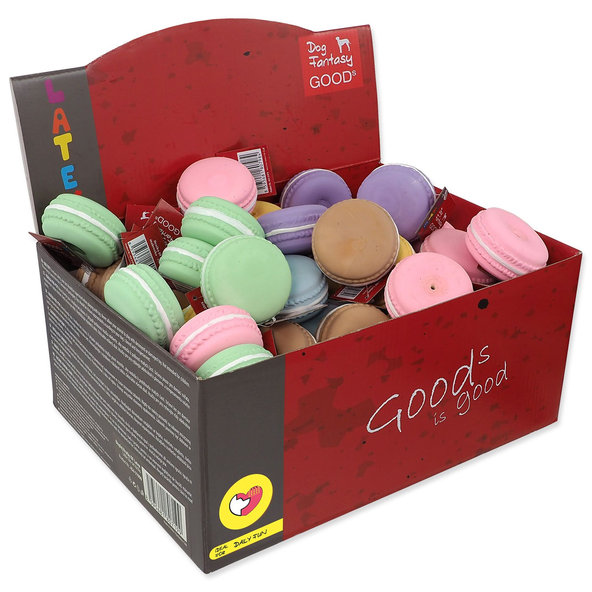 Dog Fantasy displej hraček Latex Macaroon set 60 ks
