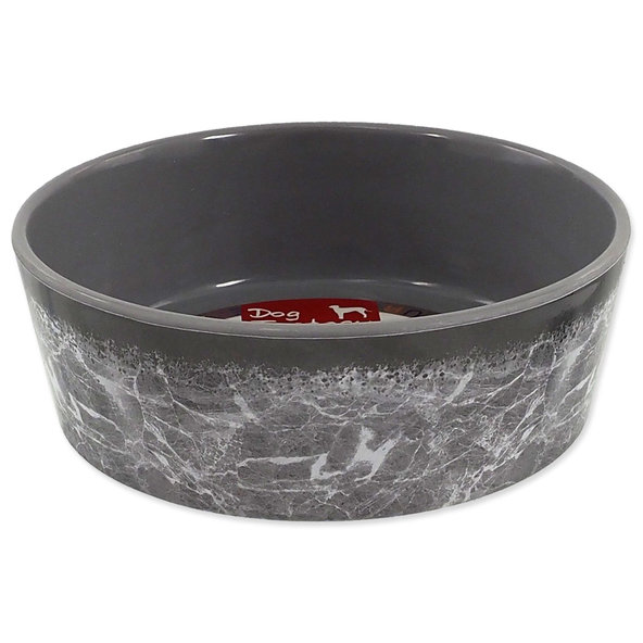 Dog Fantasy miska mramorový vzor šedá 12,5 cm 300 ml