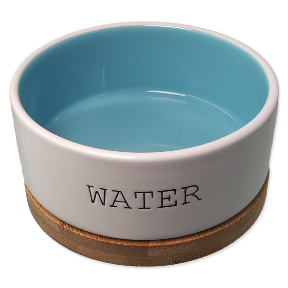 Dog Fantasy keramická miska WATER podtácka bílá/modrá 13×5,5 cm 400 ml