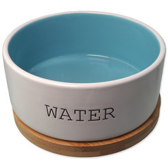 Dog Fantasy keramická miska WATER podtácka bílá/modrá 16×6,5 cm 850 ml
