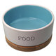Dog Fantasy keramická miska FOOD podtácka bílá/modrá 13×5,5 cm 400 ml