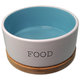 Dog Fantasy keramická miska FOOD podtácka bílá/modrá 16×6,5 cm 850 ml