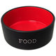 Dog Fantasy keramická miska FOOD černá/červená 16×6,5 cm 850 ml