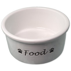 Dog Fantasy keramická miska Food bílá 15×7 cm 600 ml