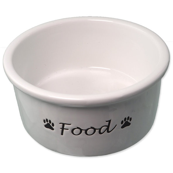 Dog Fantasy keramická miska Food bílá 15×7 cm 600 ml