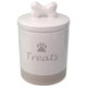 Dog Fantasy keramická dóza na pamlsky s úchytkou bílá 1500 ml