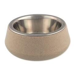 Dog Fantasy miska nerezová EcoStyle béžová 14 cm 480 ml
