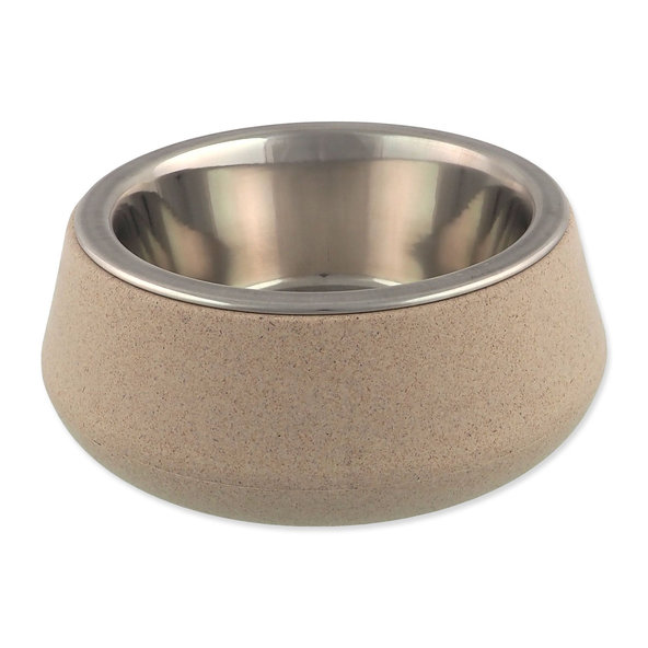 Dog Fantasy miska nerezová EcoStyle béžová 14 cm 480 ml