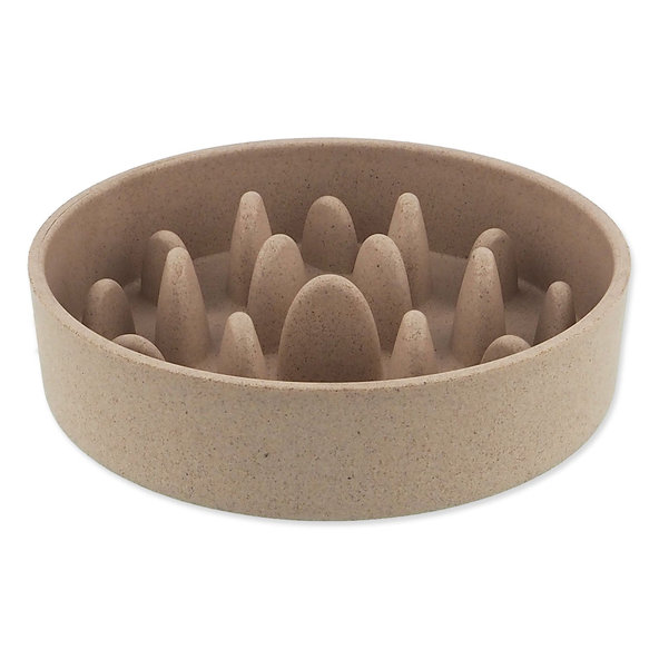 Dog Fantasy miska proti hltání EcoStyle béžová 14 cm 400 ml