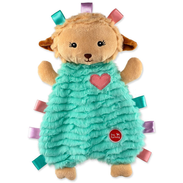 Dog Fantasy Cuddle Hračka pro psy beránek tyrkysový 29 cm