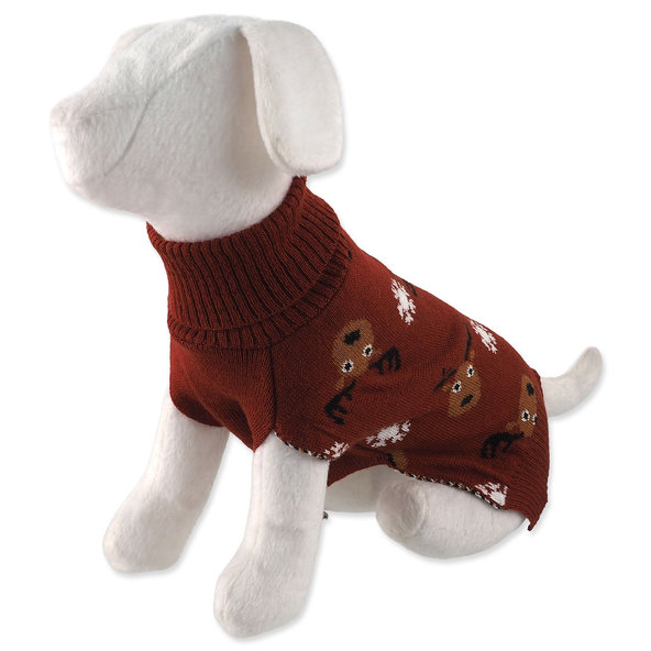 Dog Fantasy Winter Tale Svetr pro psy hnědý M