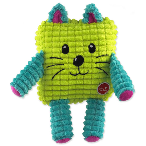 Dog Fantasy Cuties Čtvercové zvířátko pro psy žluté 12,5 cm