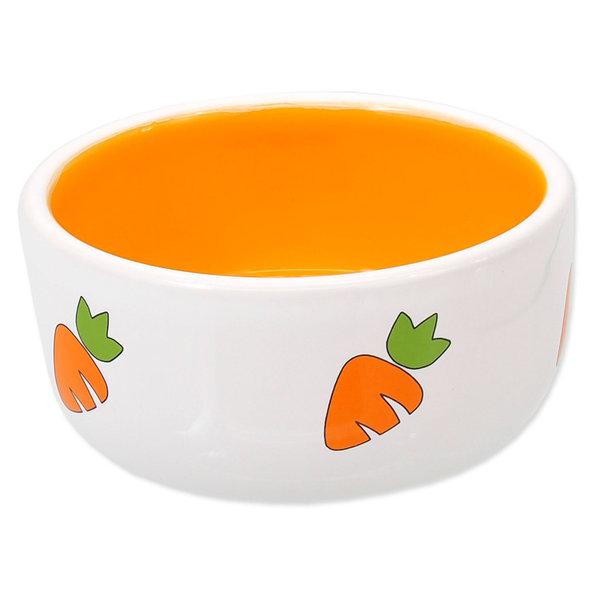 Small Animals keramická miska pro králíky bílo-žlutá 300 ml