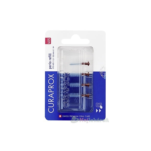 Curaprox CPS 405 Perio Refill mezizubní kartáčky bordové 4 ks