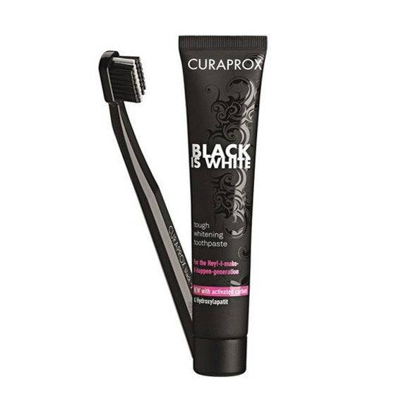 Curaprox Black Is White zubní pasta 90 ml a CS 5460 kartáček