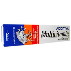 Additiva Multivitamin s minerály pomeranč 20 šumivých tablet