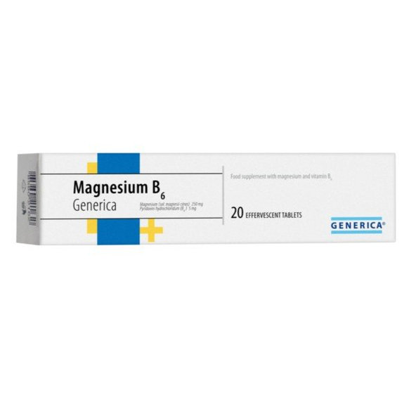 Generica Magnesium B6 20 šumivých tablet