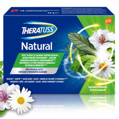 Theratuss Natural malinové pastilky na suchý kašel 16 ks