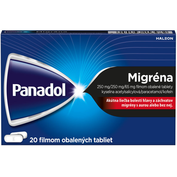 Panadol Migréna na bolest hlavy a migrény 20 tablet