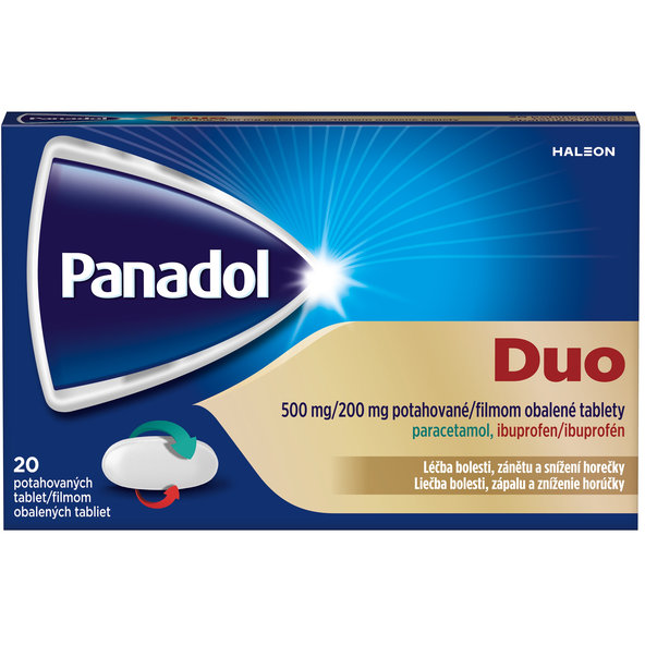 Panadol Duo proti bolesti, horečce a zánětu 20 tablet