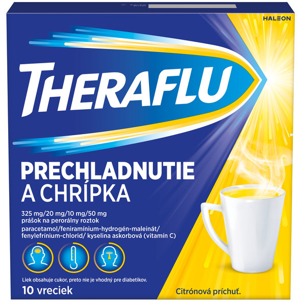 Theraflu citronová příchuť 10 sáčků