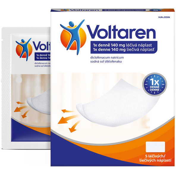 Voltaren 140 mg léčivá náplast proti bolesti 5 ks