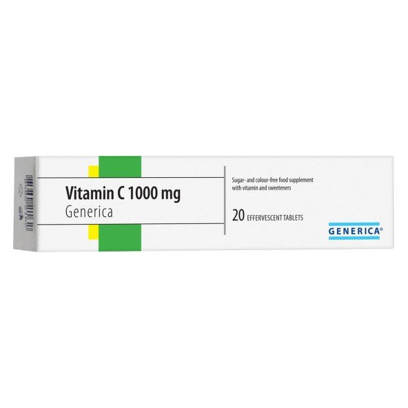 Generica Vitamin C 1000 mg 20 šumivých tablet