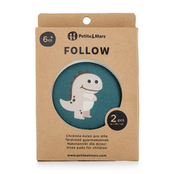 PETITE&MARS Chrániče kolen elastické Follow Misty Green 2 ks