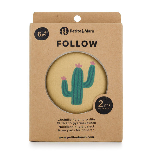 PETITE&MARS chrániče kolen elastické Follow Intense Ochre 2 ks