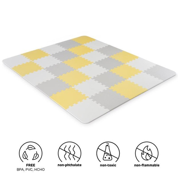 Kinderkraft penová puzzle podložka Luno 150x180 cm Yellow