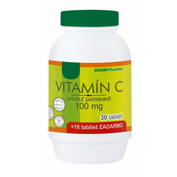 EDENPharma Vitamín C 100 mg příchuť pomeranč