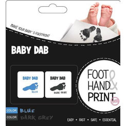 Baby Dab barva na dětské otisky modrá a šedá 2 ks