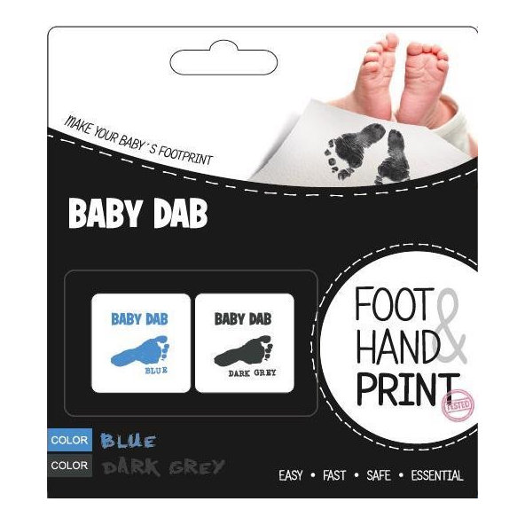 Baby Dab barva na dětské otisky modrá a šedá 2 ks