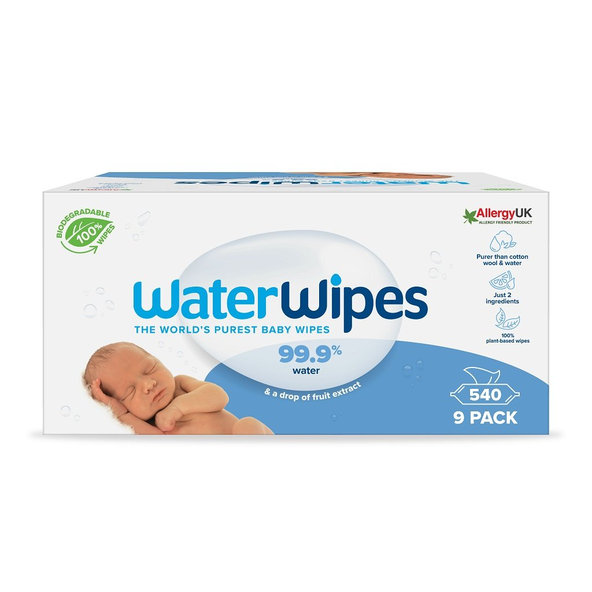 WaterWipes 100% BIO odbouratelné ubrousky 9x60 ks