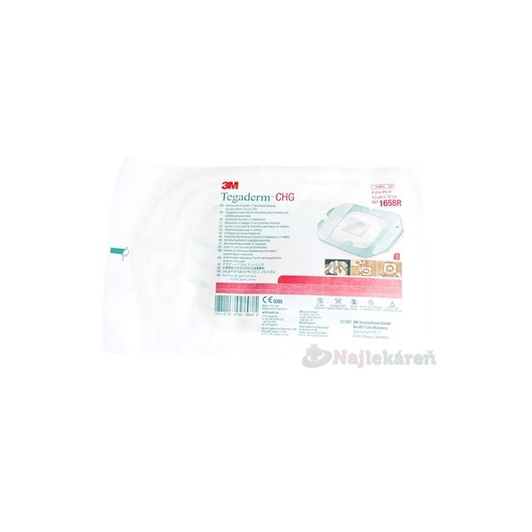 3M Tegaderm CHG 1658R antimikrobiální krytí 10 cm x 12 cm
