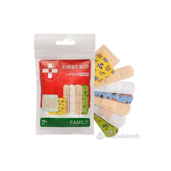 FIXAplast FIRST AID FAMILY náplasti MIX 36 ks