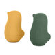 Petite&Mars silikonové hračky do koupele Love Birds Ochre Green 6m+