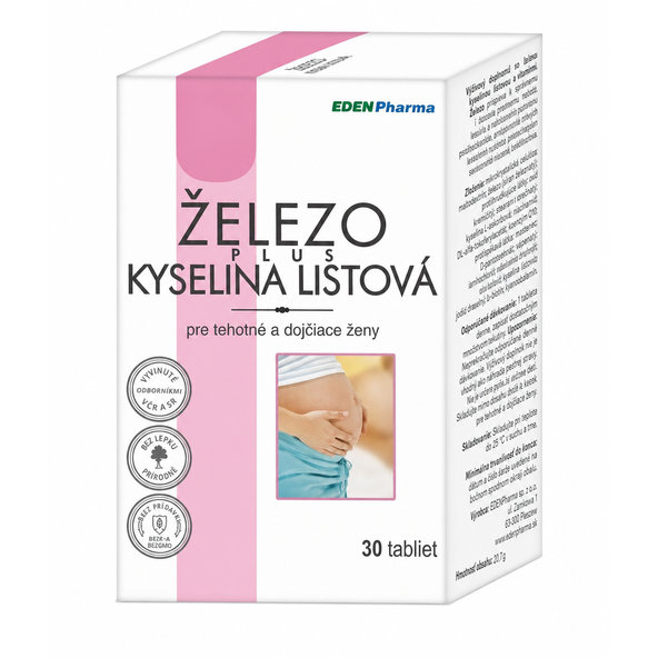 EDENPharma ŽELEZO + KYSELINA LISTOVÁ 30 tablet