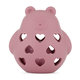 PETITE&MARS silikonová hračka chrastítko Bear Basil Dusty Rose 0 m+