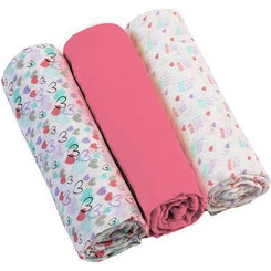 Babyono mušelínové pleny Super Soft 70×70 cm 3 ks růžové
