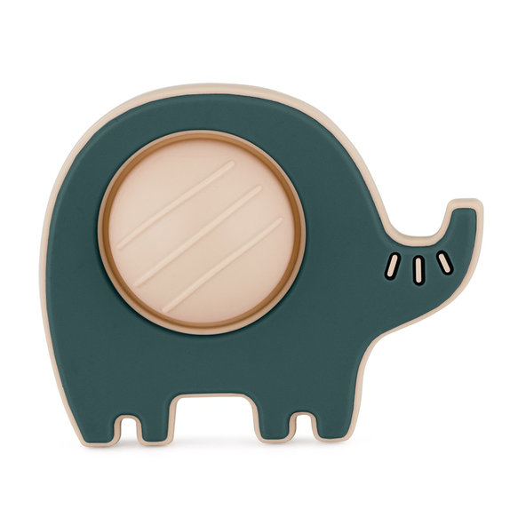 PETITE&MARS silikonová hračka Elephant Edwin Misty Green 6 m+