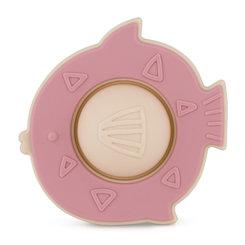 PETITE&MARS silikonová hračka Fish Fiona Dusty Rose 6 m+