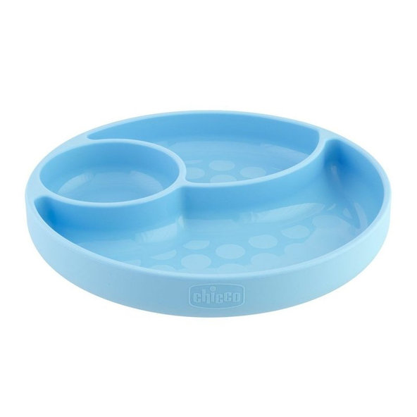 Chicco silikonový talíř modrozelená 12 m+