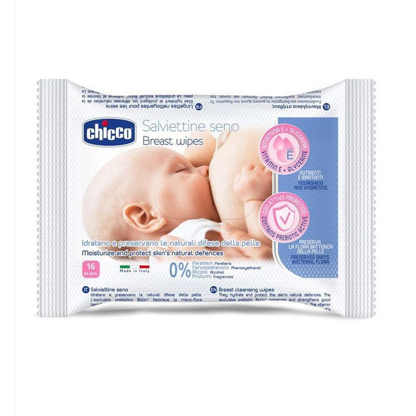 Chicco vlhčené ubrousky na prsa 16 ks